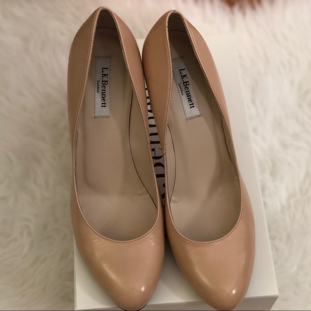 L.K. Bennett Taupe Stila Pump - Classic Heel